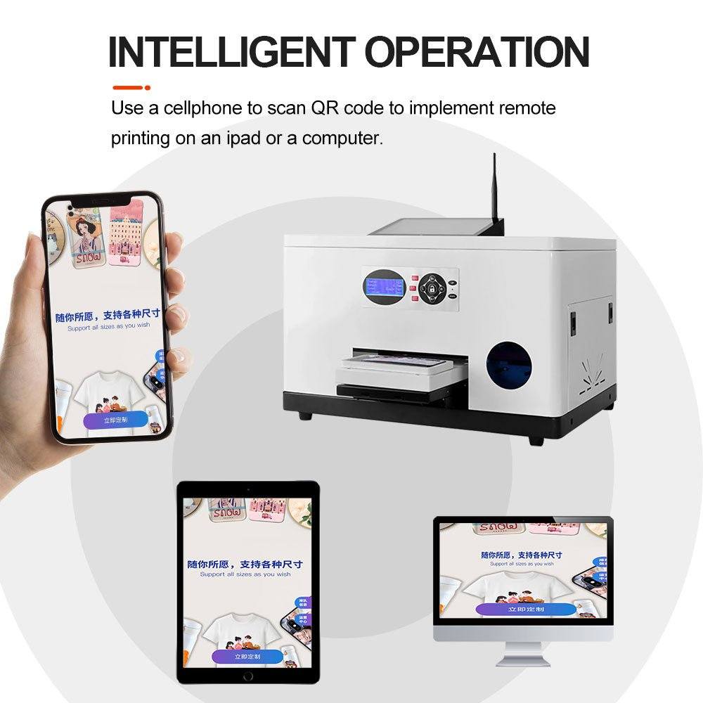 Sunika SK-A3C Printer UV printer for mobile case printing with remote operation via smartphone QR code scanning