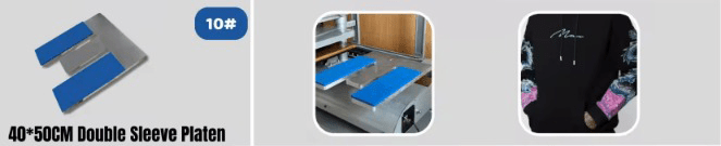 40 x 50cm Dobbelerme plate accessory for electric heat press with double sleeve platen