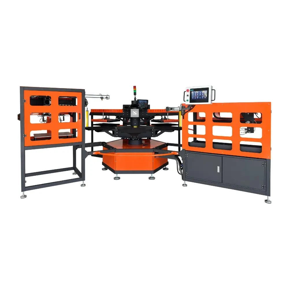Cyber Pneumatic 40x50cm – 6-Station High-Efficiency Heat Press Machine (B5-6) showcasing its automatic operation and design