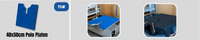 40 x 50cm Poloplate accessory for electric heat press with blue 40x50cm polo platen shown in use