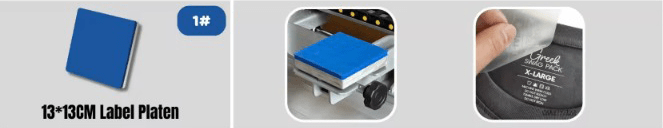 13x13cm labelplate for 40x50cm electric heat press accessory