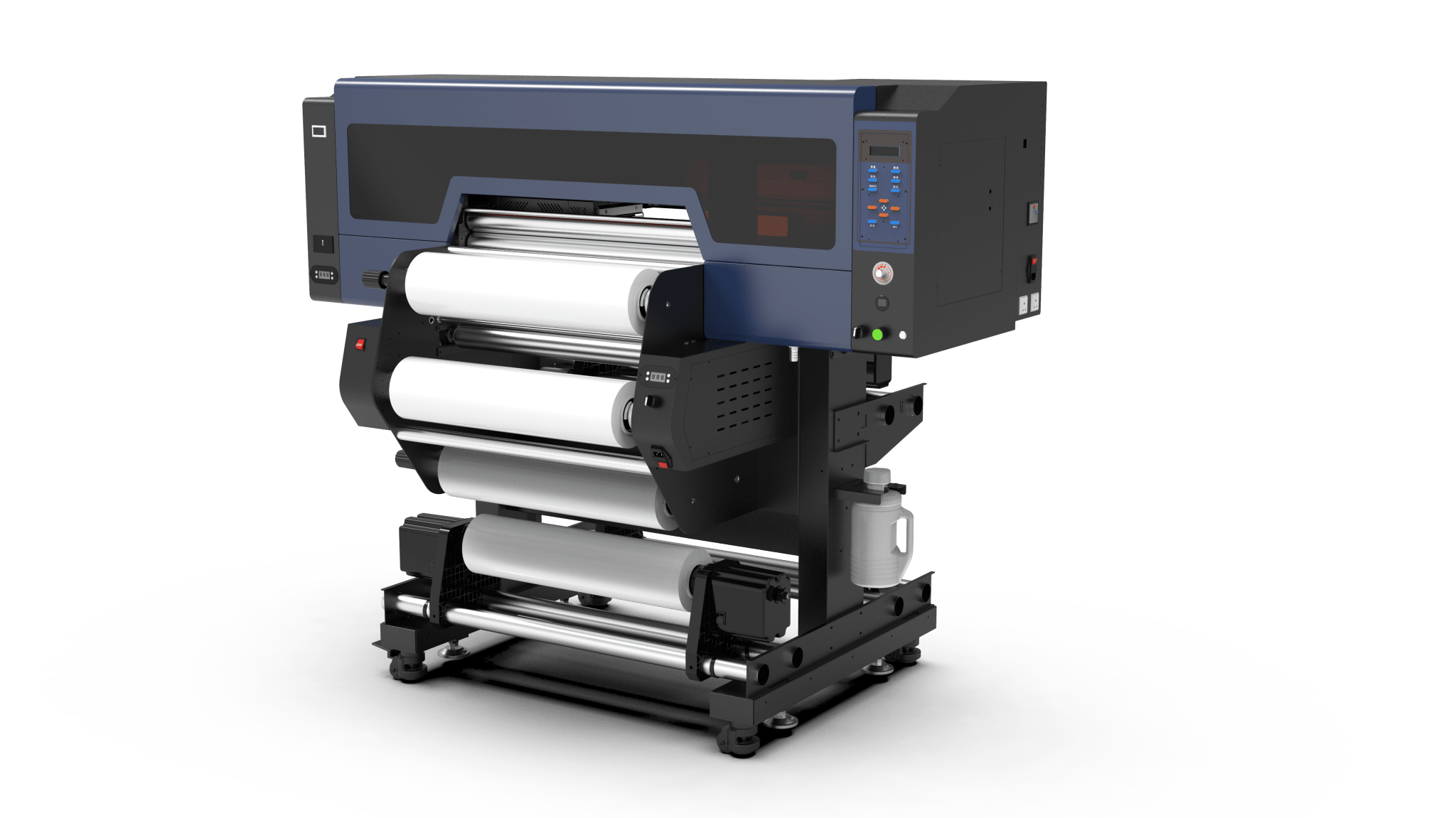 Sky Color SF60-4 Foil Stamping UV DTF printer with advanced Epson printheads and automatic lamination system.