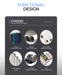 Pneumatisk Dobbel armepresse – Modell CH2520 - Kreatek.no