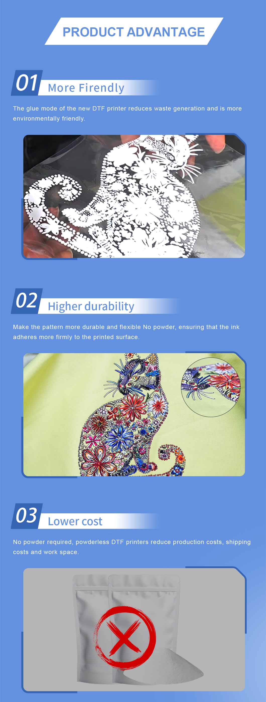 SK60-T Powderless UV-DTF Printer showcasing eco-friendly, high durability, and cost-effective direct-to-film printing technology