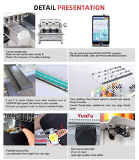 reatek BL-1503 industriell 3-hoders broderimaskin med 15 nåler per hode, høy hastighet og presisjonskontroll for effektiv tekstilproduksjon