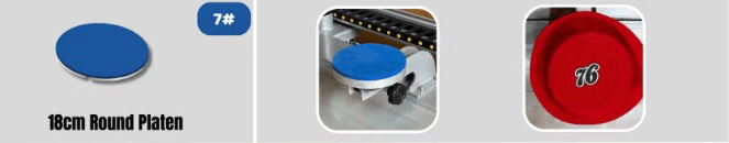 18 cm rundplate blue round platen accessory for 40x50cm electric heat press
