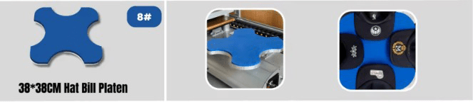 38 x 38cm cap brim press platen attachment for 40 x 50cm electric heat press