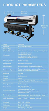 Sunika 1900 - 3200 Storformat Sublimeringsprinter – Proff ytelse til tekstiltrykk - Kreatek.no