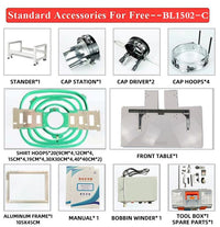 reatek BL-1503 industriell 3-hoders broderimaskin med 15 nåler per hode, høy hastighet og presisjonskontroll for effektiv tekstilproduksjon