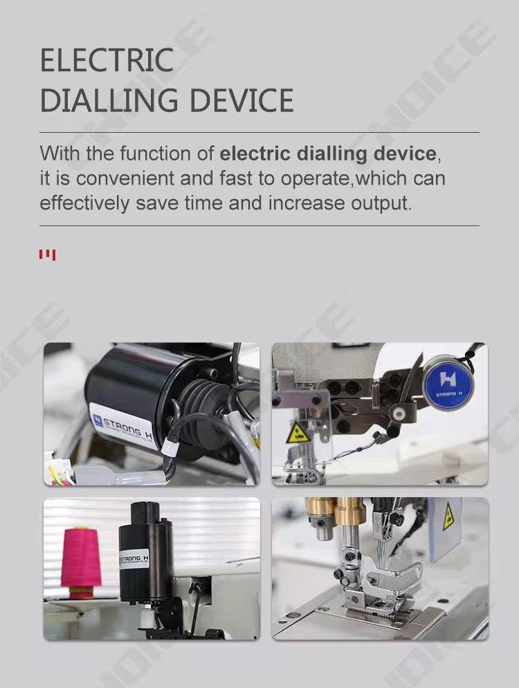 GOLDEN CHOICE Interlock symaskin for høyhastighets profesjonell tekstilproduksjon med sylinderformet seng og overlock-sting.