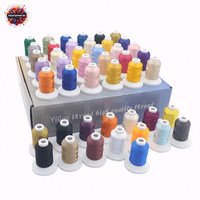 YIGAO embroidery thread set with 63 vibrant polyester colors for detailed and durable stitching projects