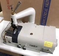 GOLDEN CHOICE GC801 industrial leather skiving sewing machine in white for precise leather cutting and shaping.