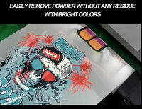 Kreatek DTF-Pulverlim white polyester hot melt powder for vibrant DTF prints with easy residue-free removal