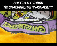 Close-up of fabric print highlighting softness, no cracking, and high washability using Kreatek DTF-Pulverlim white polyester melting adhesive powder.