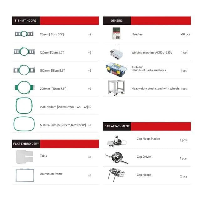 BAI Mirror 1201 Industriell Broderimaskin - 350 x 500 mm - Kreatek.no