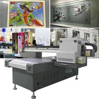 LANSONG UV Flatbed 6090 printer with 4 Ricoh GH220 printheads, advanced UV ink technology for high-quality, multi-color printing on various materials.