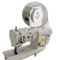 Golden Choice GC4400-D4 heavy duty flatbed single needle sewing machine with advanced data-controlled precision and manual feed mechanism