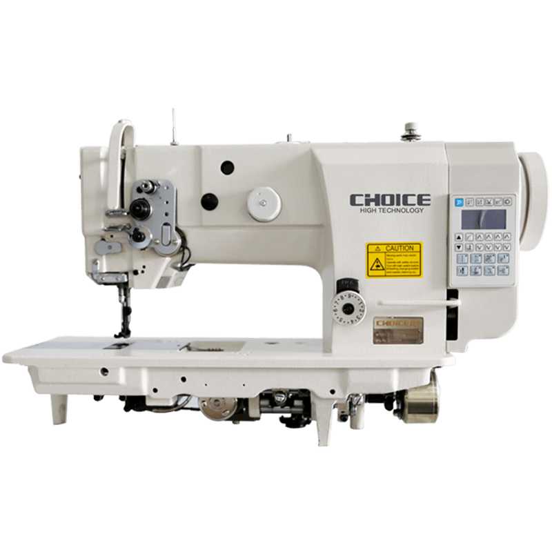 Golden Choice GC4400-D4 heavy-duty flatbed single needle lockstitch sewing machine with digital control and manual feed system.