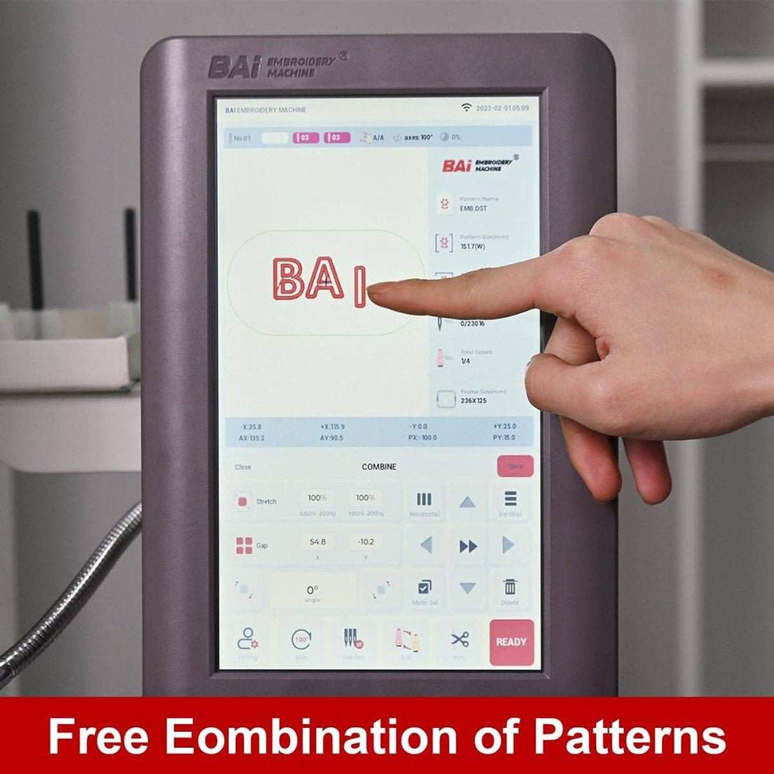 BAi Vision V22 1501, Industriell Broderimaskin - 400 x 500 mm - Kreatek.no