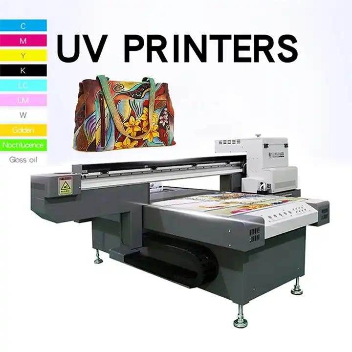 LANSONG UV Flatbed Printer with 4 Ricoh GH220 printheads for high-quality, multi-color printing on various materials.