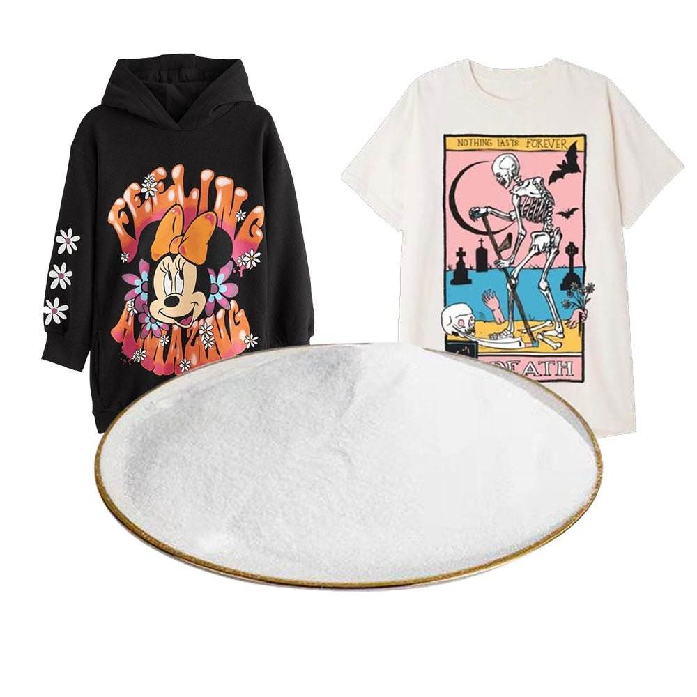 Kreatek DTF-Pulverlim white polyester hot melt adhesive powder for DTF printing, 1kg, used for fabric bonding