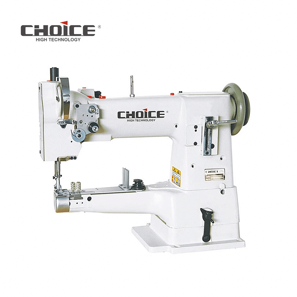 Global Choice Model GC335 industrial sewing machine with cylinder and free arm for precise stitching on light to medium materials