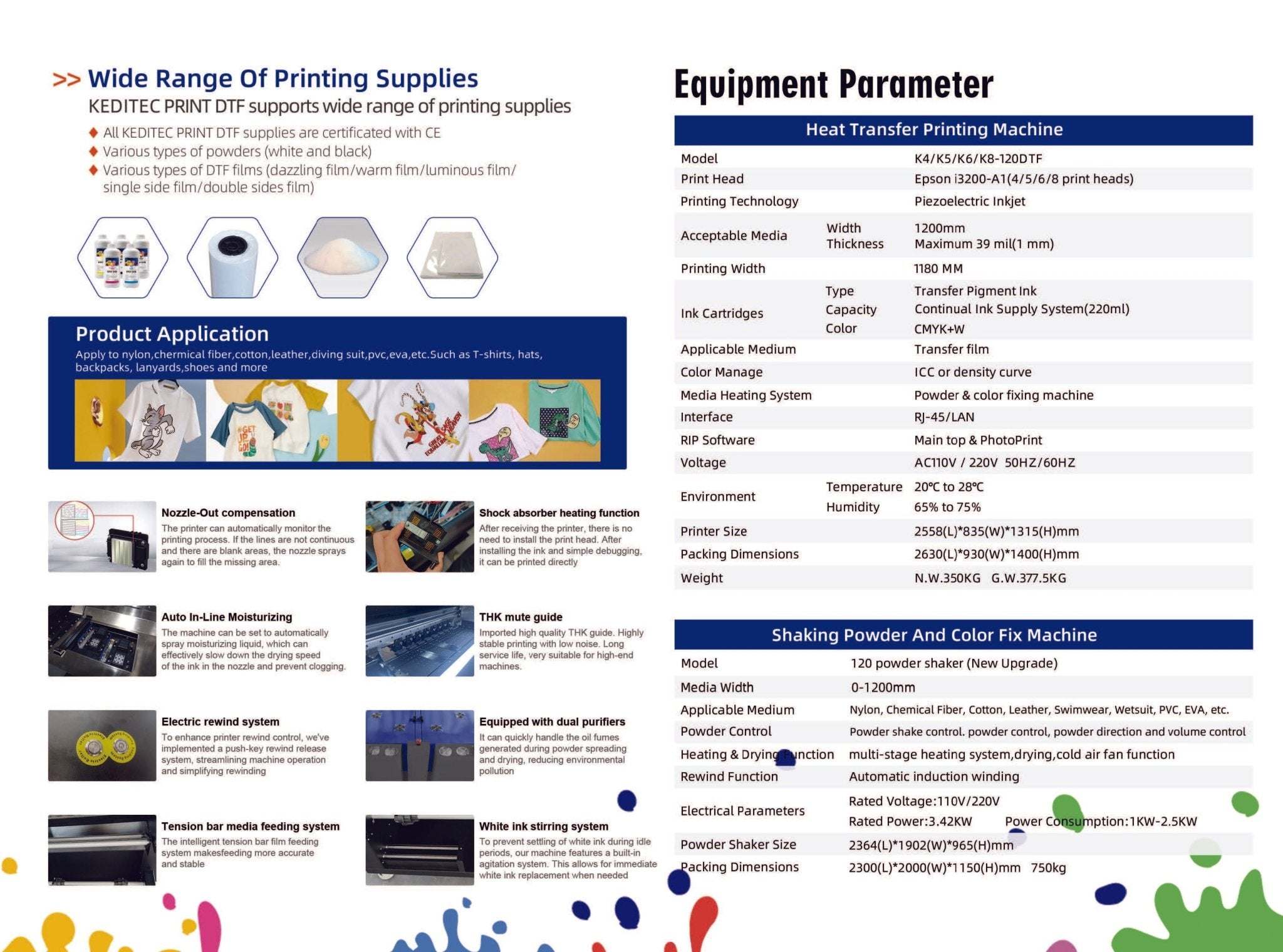 Keditec K4/K5/K6/K8 - 120DTF – Profesjonell DTF - DTF Printing med høy kapasitet - Kreatek.no