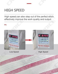 GOLDEN CHOICE Interlock symaskin for høyhastighets profesjonell tekstilproduksjon med sylinderformet seng og overlock-sting.