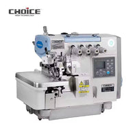 CHOICE S6C-4 industrial overlock sewing machine with high-speed, advanced technology, and intuitive control panel for precise stitching