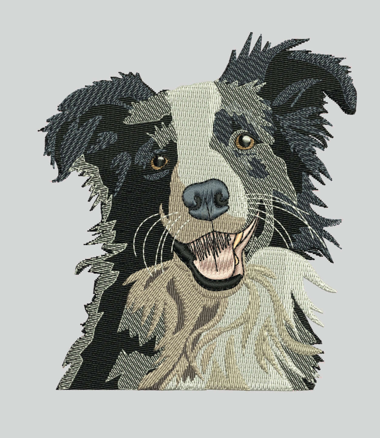 Embroidery file of Border Collie 