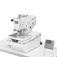 CHOICE GC9820 industrial buttonhole sewing machine with manual feeding and digital control panel in white color