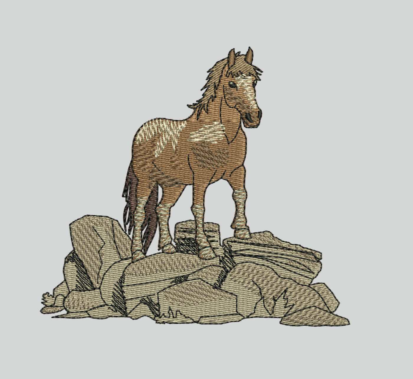 Embroidery file of Horse II 