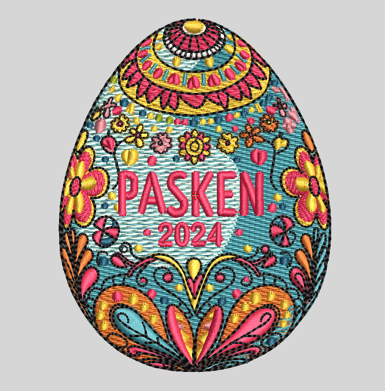 Embroidery file of Easter 2024 