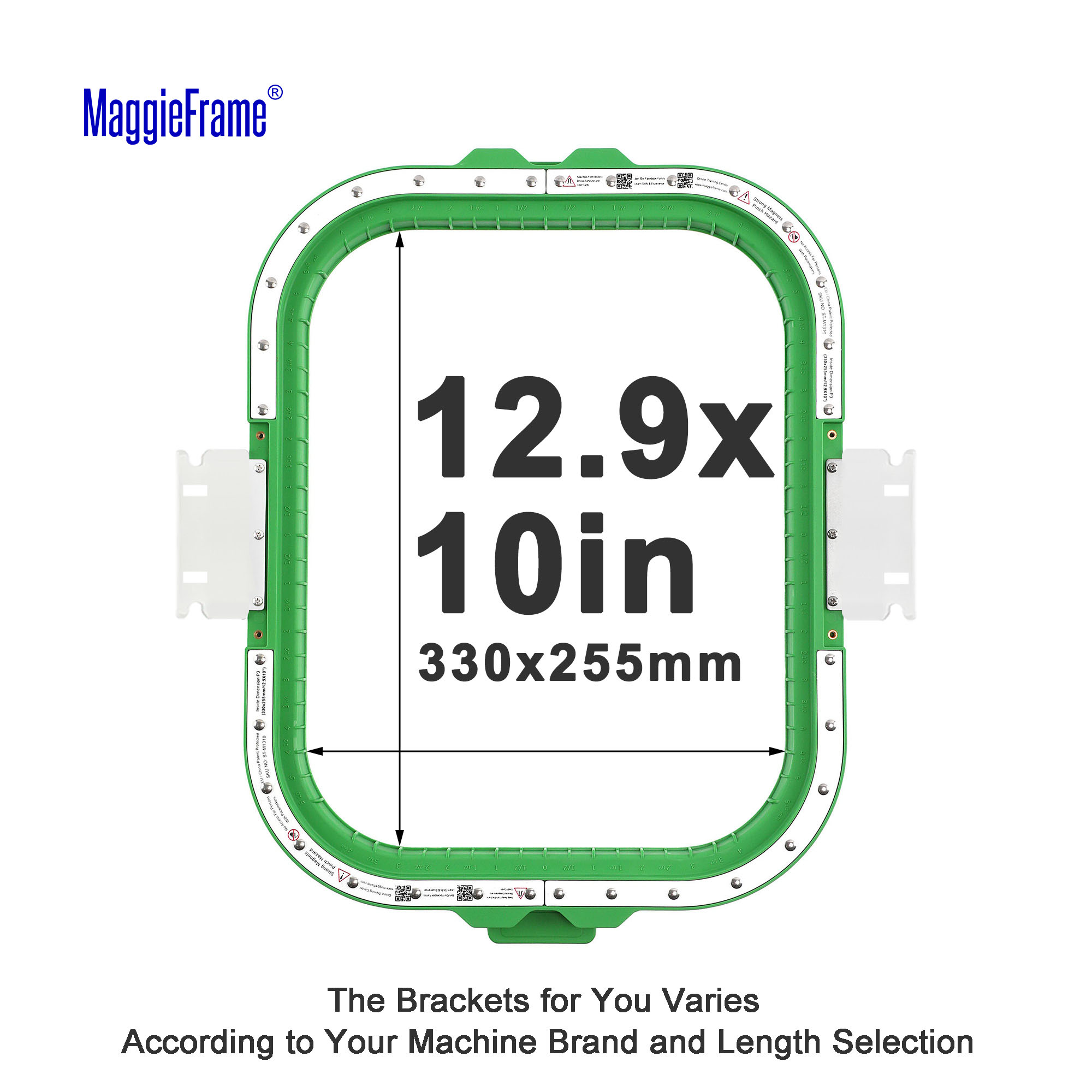 MaggieFrame ST-M1310 for kinesiske maskiner med Double U / HoopTalent-feste