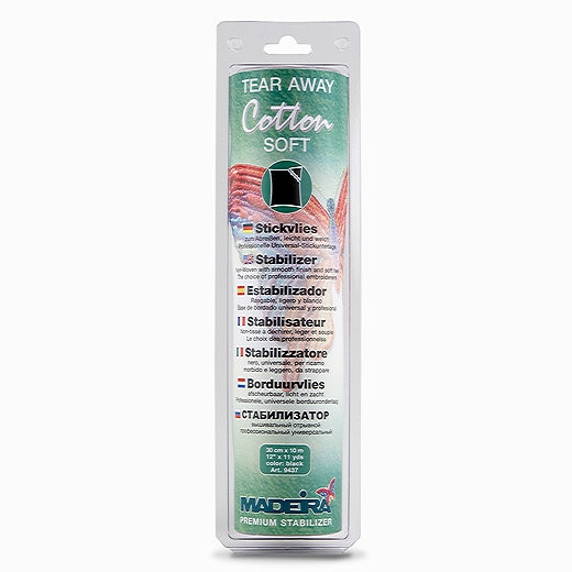 Maderia 9437 Tear Away Stabilizer, Black