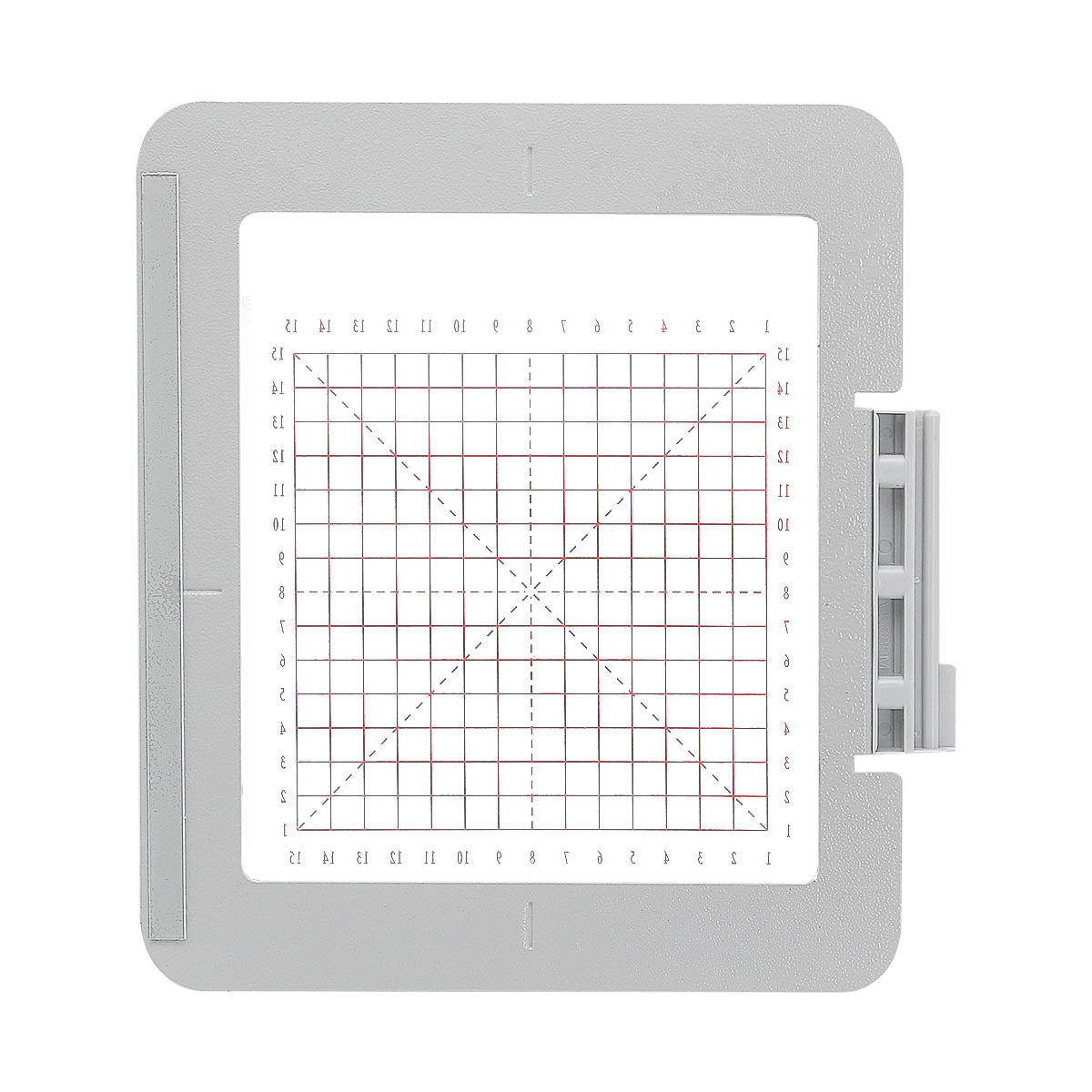 Magnetramme for Husqvarna Viking Designer, Designer JADE, QUIT DESIGNER Ⅱ, Platinum | Metal Magnet Embroidery Machine Sash Frame | 5.9x5.9"