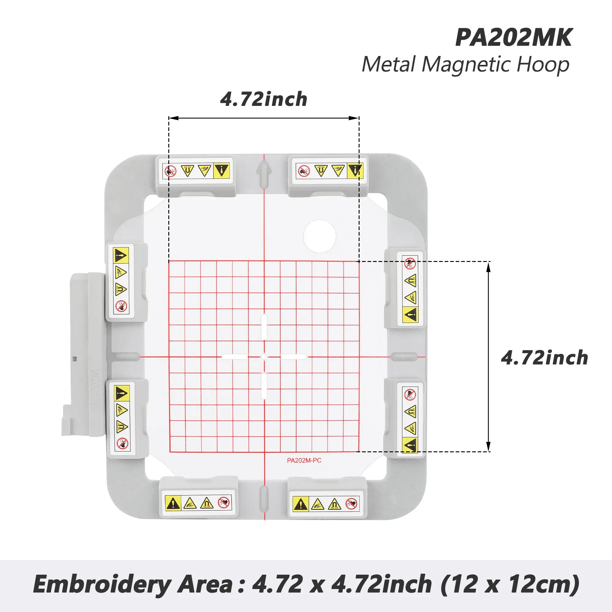 Magnetramme for Husqvarna Viking Designer | Metal Magnet Embroidery Machine Sash Frame | 4.72x4.72"