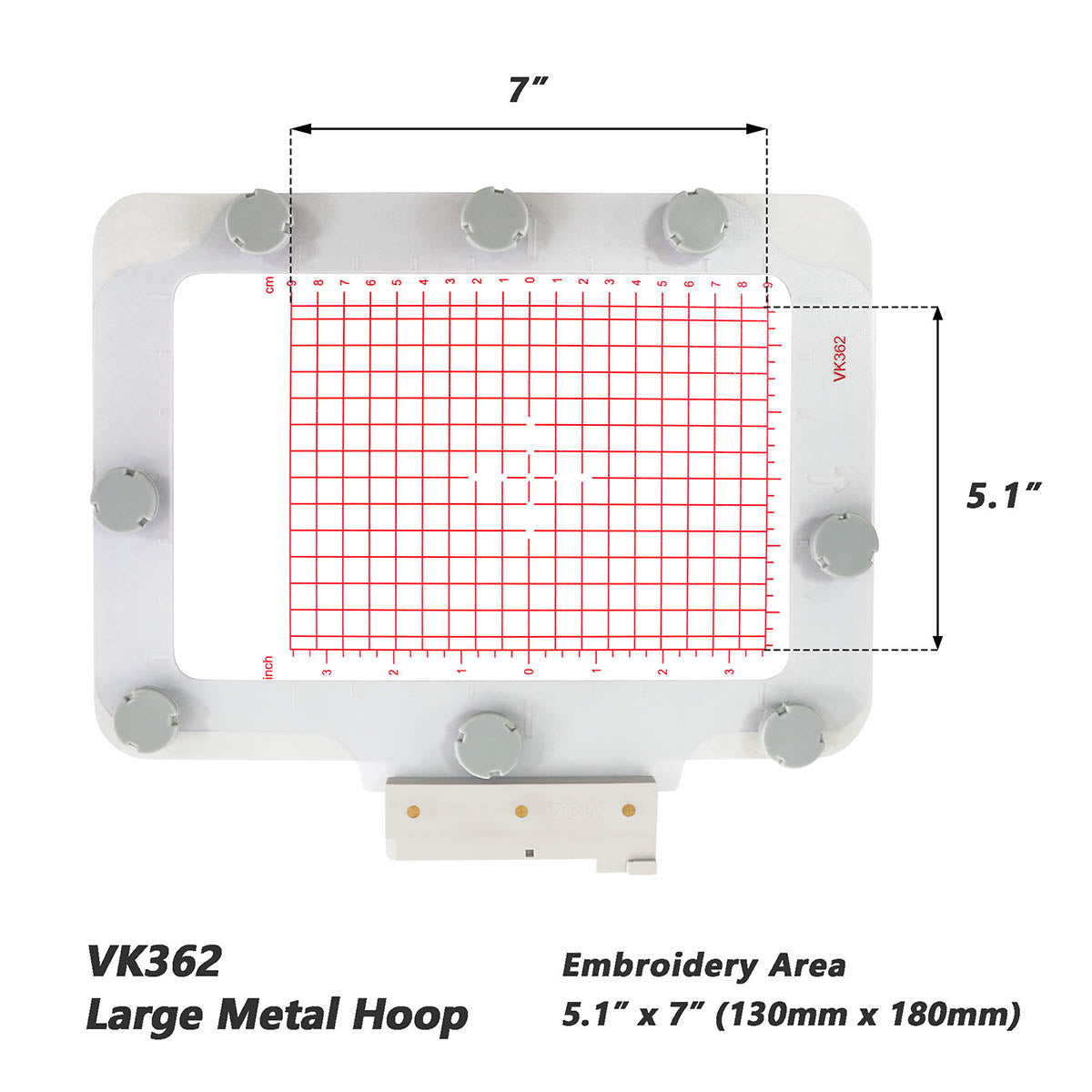 Magnetramme for PFAFF creative | Metal Magnet Embroidery Machine Sash Frame | 5.1x7"