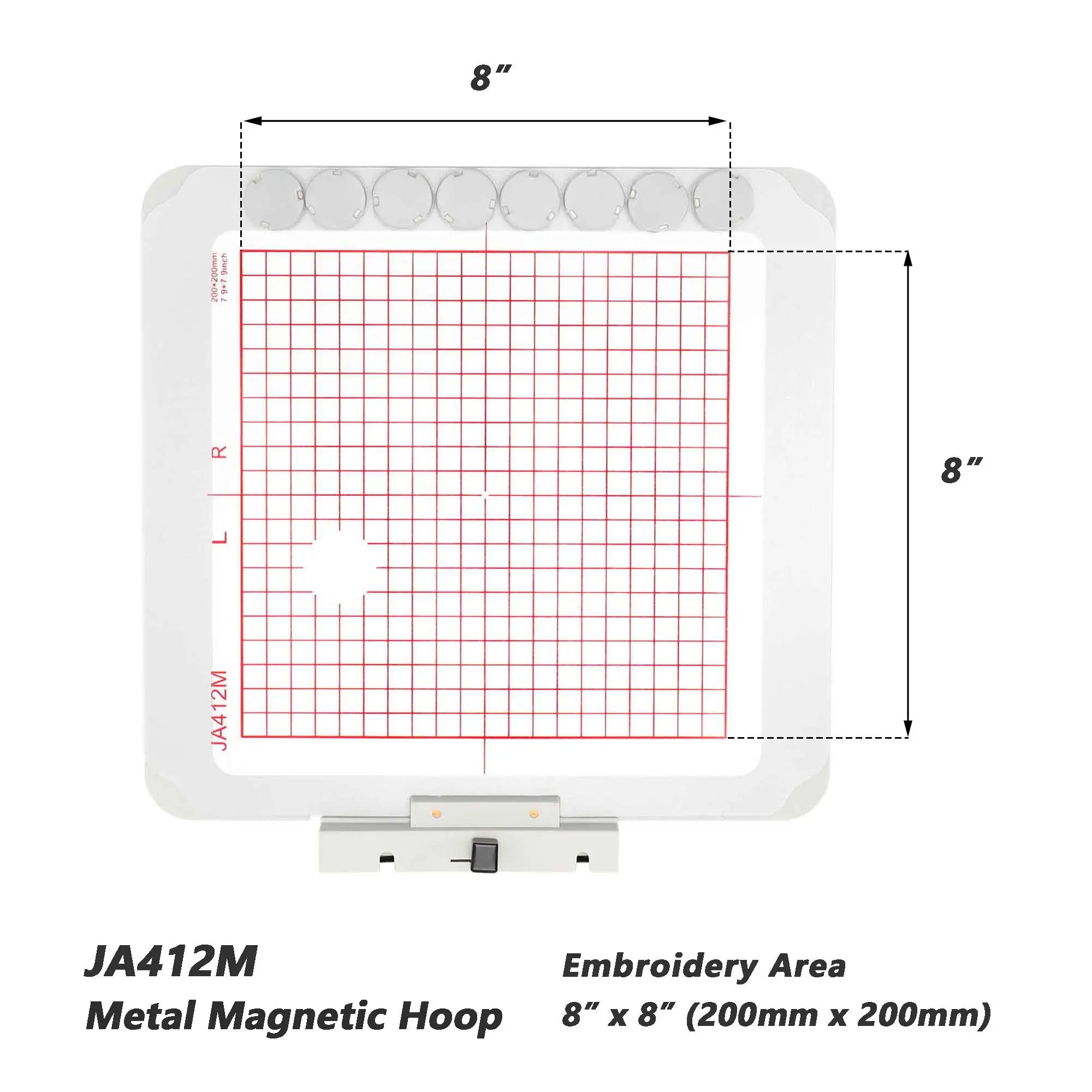 Sew Tech Magnetramme for Janome Memory Craft 400E 450E 500E 550E | Round Magnet Blocks