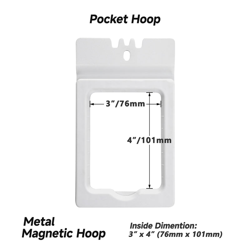 Sewtech 4-in-1 Magnetramme Set for SWF – Small Logo Pocket & Sock Embroidery Frames