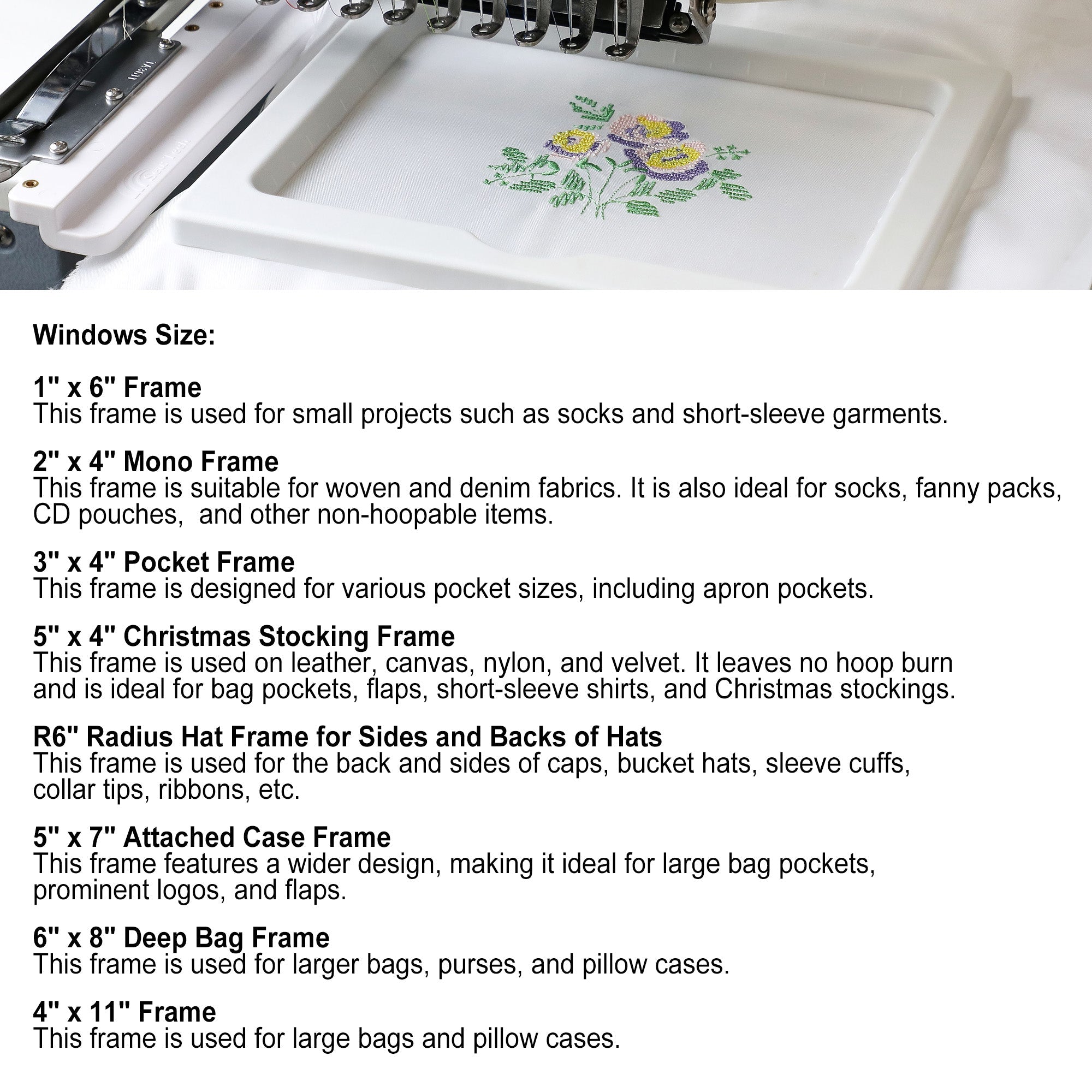 Sewtech 8-in-1 Fast Magnetic Broderiramme Fits Poolin EOX & EOM